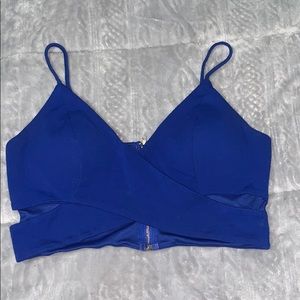 Blue crop top